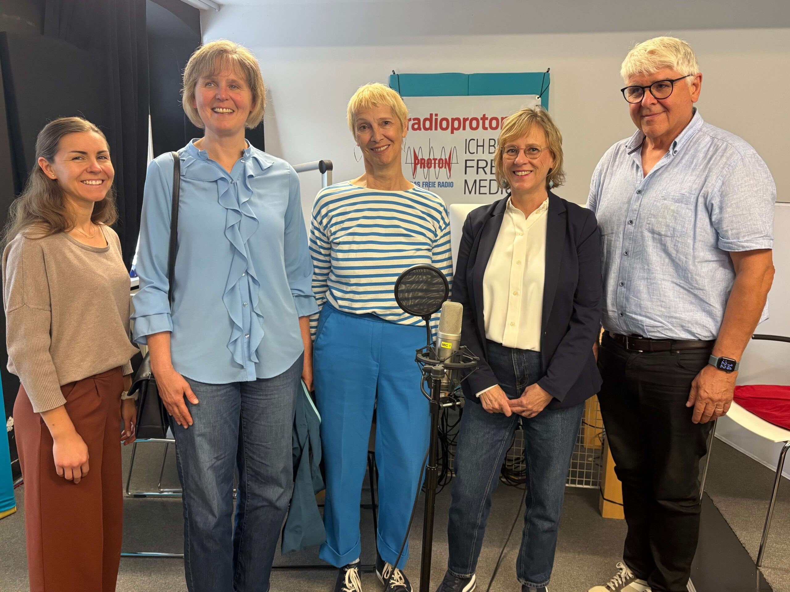 Projektteam MammAware zu Gast bei Sabine Stickel in Radio Proton